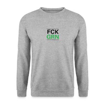 FCK Green - Sweat-shirt Unisexe - gris chiné - Devant - Alina (178cm) & Michal (187cm)