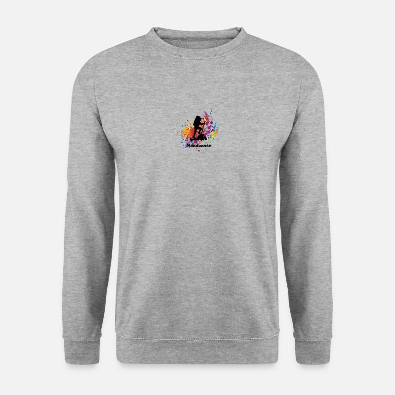Wandern - Unisex Pullover - Weißgrau meliert