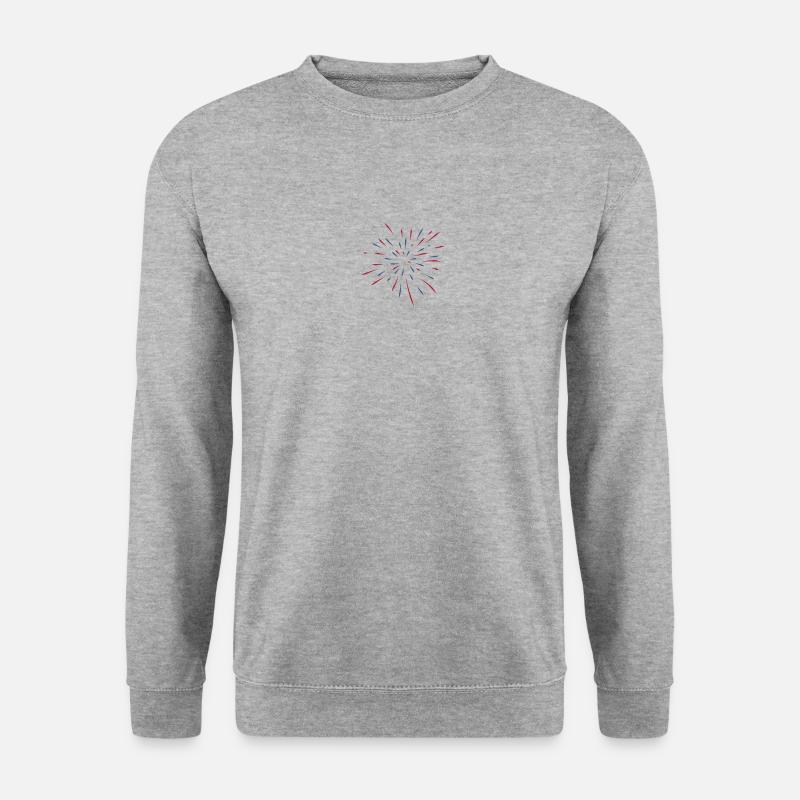 Feuerwerk - Unisex Pullover - Weißgrau meliert