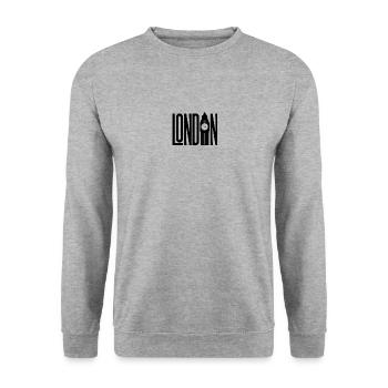 London - Big Ben - Unisex Sweatshirt - salt & pepper - Front - Alina (178cm) & Michal (187cm)