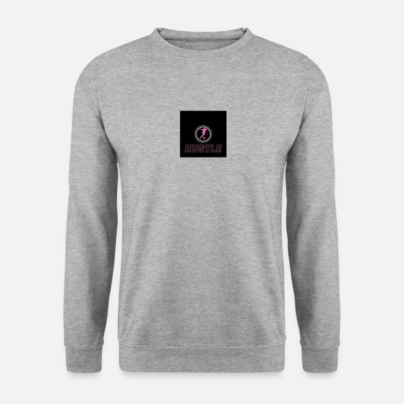 Hustle pink black - Unisex Pullover - Weißgrau meliert