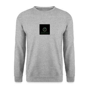 Hustle grün black - Unisex Pullover - Weißgrau meliert - Vorne - Alina (178cm) & Michal (187cm)