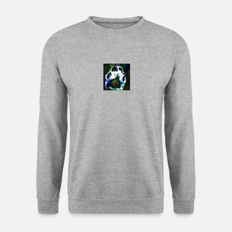 Hundepfote - Unisex Pullover - Weißgrau meliert
