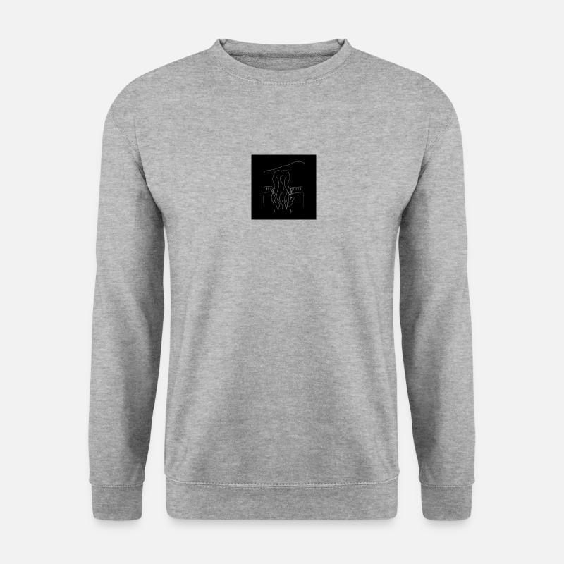 Dame am Klavier - Unisex Pullover - Weißgrau meliert