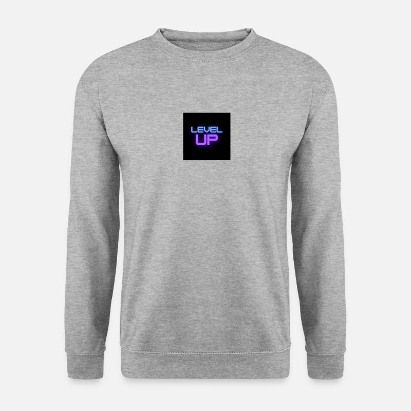 Level Up - Unisex Pullover - Weißgrau meliert
