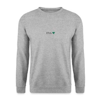 EVG vert - Sweat-shirt Unisexe - gris chiné - Devant - Alina (178cm) & Michal (187cm)