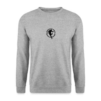 Blanc/noir Jumping Is Not a Crime Manches Longues - Sweat-shirt Unisexe - gris chiné - Devant - Alina (178cm) & Michal (187cm)