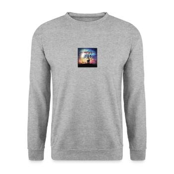 Einfach nur schön ! - Unisex Pullover - Weißgrau meliert - Vorne - Alina (178cm) & Michal (187cm)