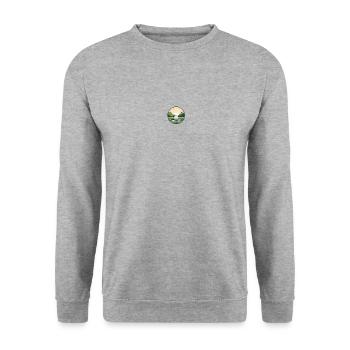 golf logo golfball golfschläger Sport Hobby - Unisex Pullover - Weißgrau meliert - Vorne - Alina (178cm) & Michal (187cm)