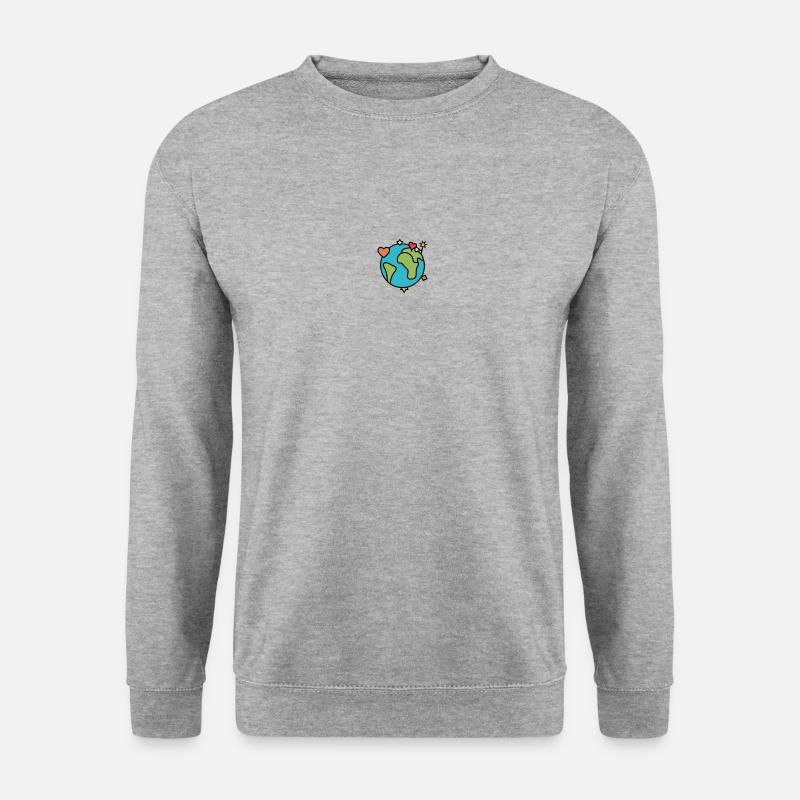 Nachhaltige Welt - Unisex Pullover - Weißgrau meliert