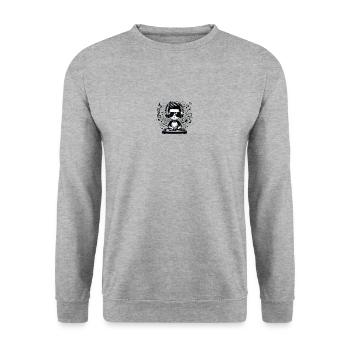 DJ1 - Unisex Sweatshirt - salt & pepper - Front - Alina (178cm) & Michal (187cm)