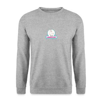Lama Classe Classe Animal Lama - Sweat-shirt Unisexe - gris chiné - Devant - Alina (178cm) & Michal (187cm)