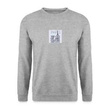 Paris - Unisex Pullover - Weißgrau meliert - Vorne - Alina (178cm) & Michal (187cm)