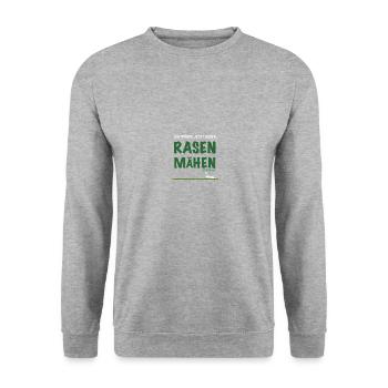 cut the lawn - Unisex Sweatshirt - salt & pepper - Front - Alina (178cm) & Michal (187cm)