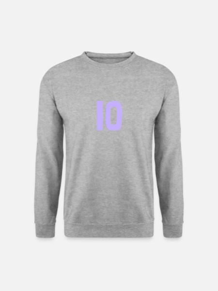 10. 10 JAHRE. 10-JÄHRIGES JUBILÄUM. 10-JÄHRIGES JUBILÄUM. - Unisex Pullover - Weißgrau meliert