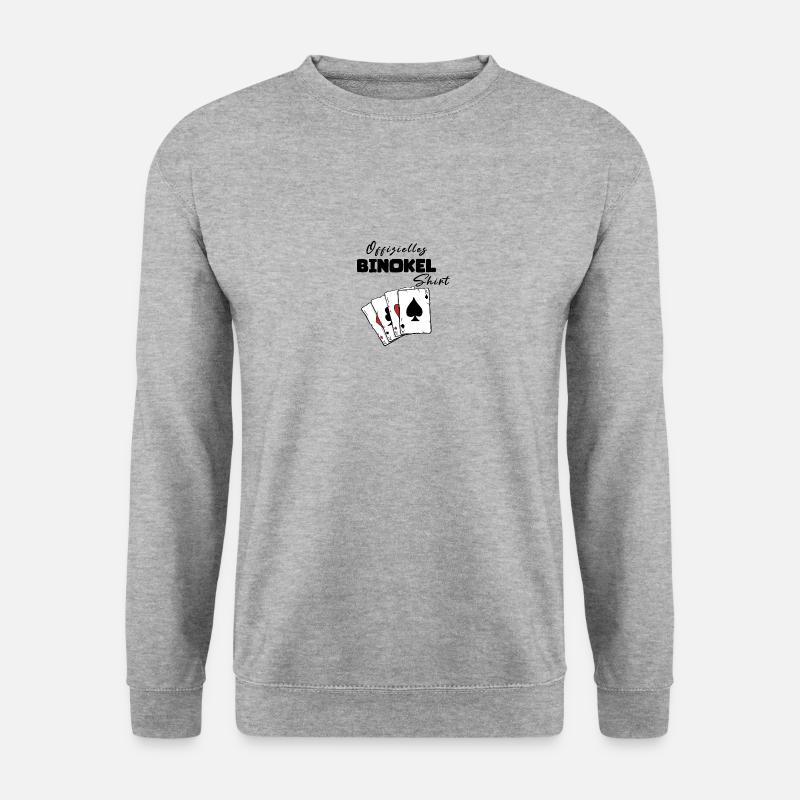 Binokel Offizielles Shirt - Unisex Pullover - Weißgrau meliert