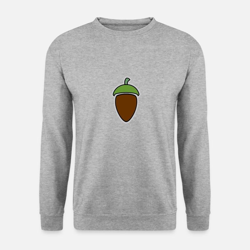 Eichel, eichel, #eichel - Unisex Pullover - Weißgrau meliert