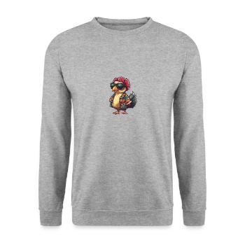Truthan Comic Vacation - Unisex Sweatshirt - salt & pepper - Front - Alina (178cm) & Michal (187cm)