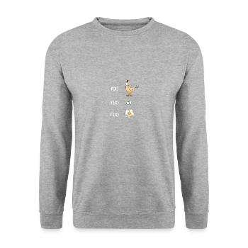 Math Derivation Chicken Student Teacher Gift - Unisex Sweatshirt - salt & pepper - Front - Alina (178cm) & Michal (187cm)