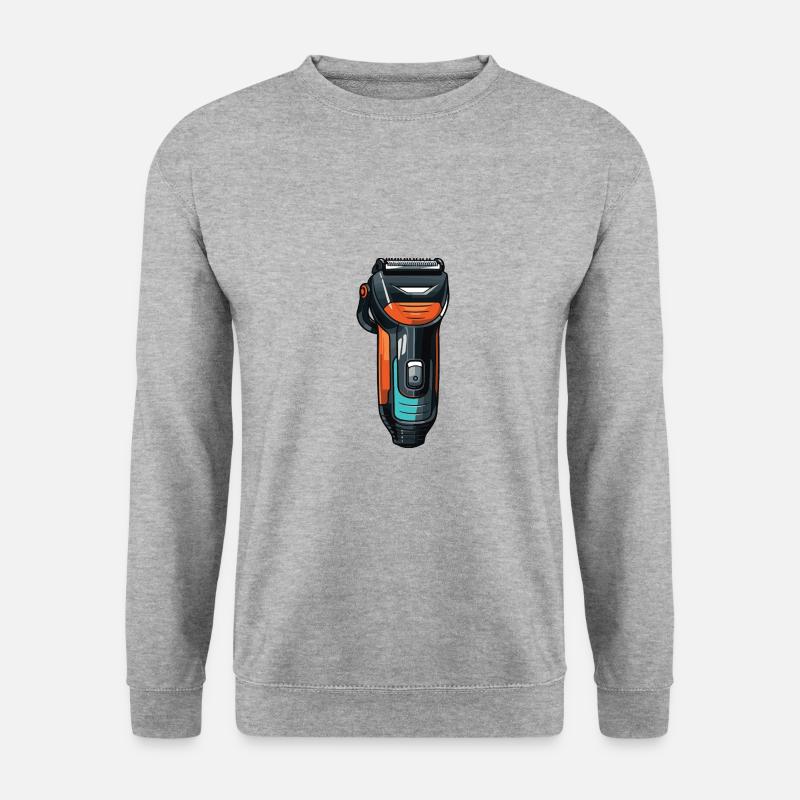 Haarschneidemaschine Friseur - Unisex Pullover - Weißgrau meliert