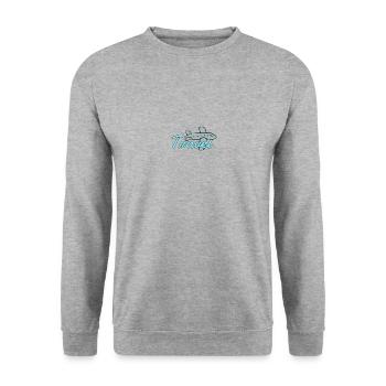 Travel - Unisex Sweatshirt - salt & pepper - Front - Alina (178cm) & Michal (187cm)