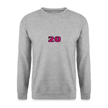 20. 20 YEARS. 20th ANNIVERSARY. 20TH ANNIVERSARY. - Unisex Sweatshirt - salt & pepper - Front - Alina (178cm) & Michal (187cm)