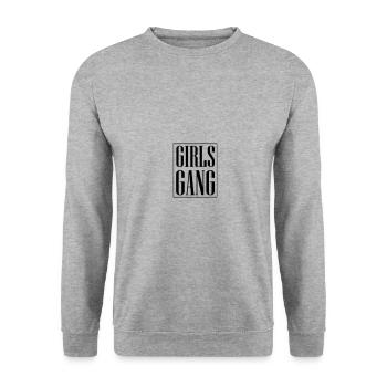 Girls Gang Girls Friends - Unisex Sweatshirt - salt & pepper - Front - Alina (178cm) & Michal (187cm)