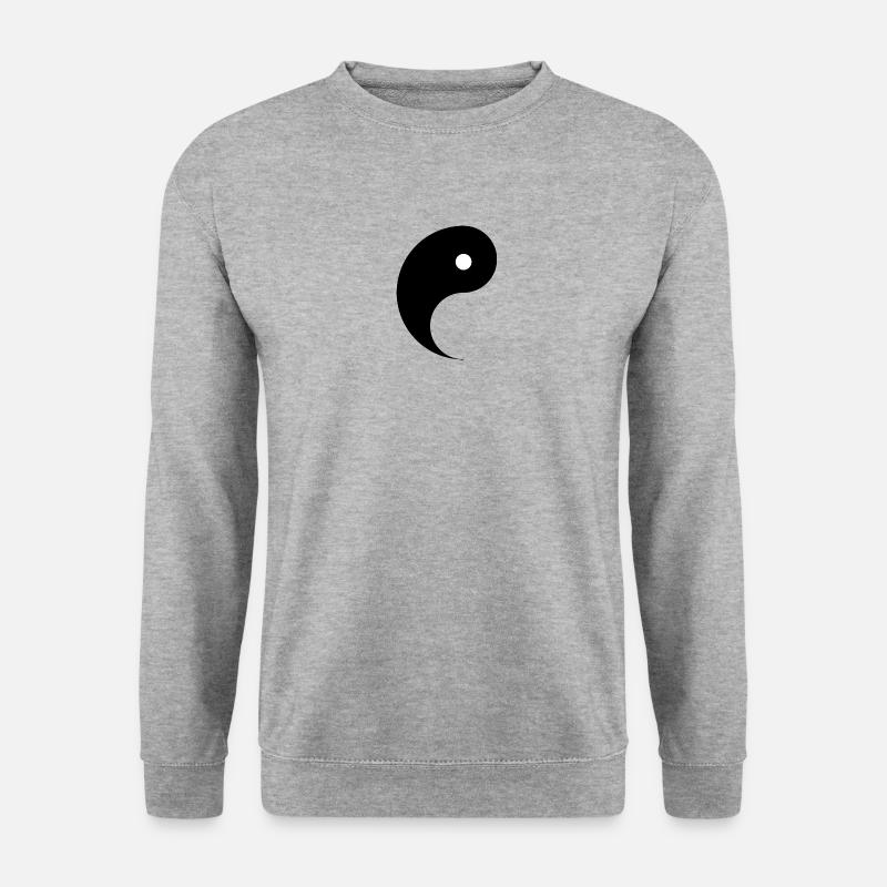 Yin and Yang Partnerlook - Unisex Pullover - Weißgrau meliert