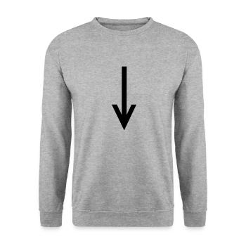 arrow - Unisex Sweatshirt - salt & pepper - Front - Alina (178cm) & Michal (187cm)