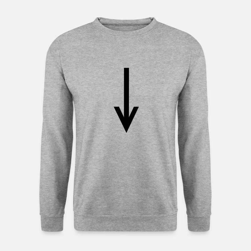 Pfeil - Unisex Pullover - Weißgrau meliert