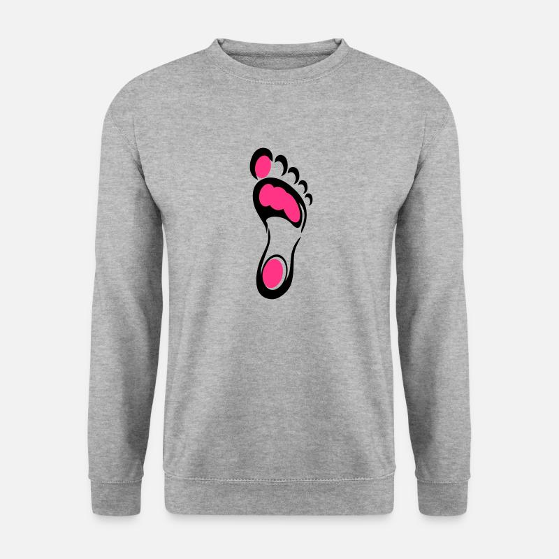 Foot Reflex - Unisex Pullover - Weißgrau meliert