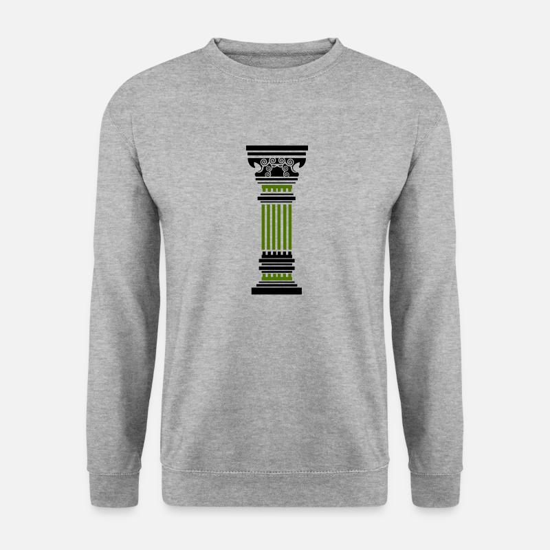antike säule - Unisex Pullover - Weißgrau meliert