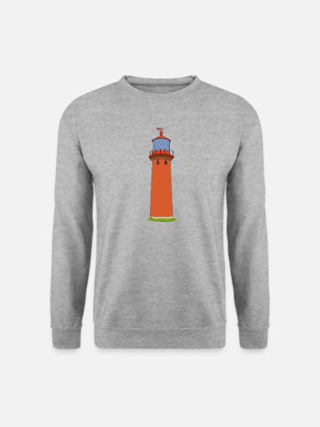 Leuchtturm Staberhuk - Unisex Pullover - Weißgrau meliert