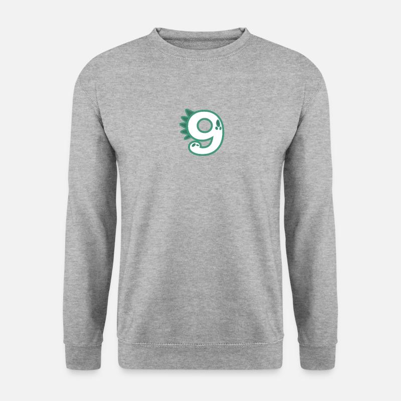 Zahl 9 - Unisex Pullover - Weißgrau meliert