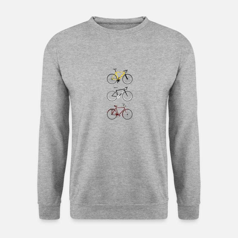 Fahrräder - Unisex Pullover - Weißgrau meliert