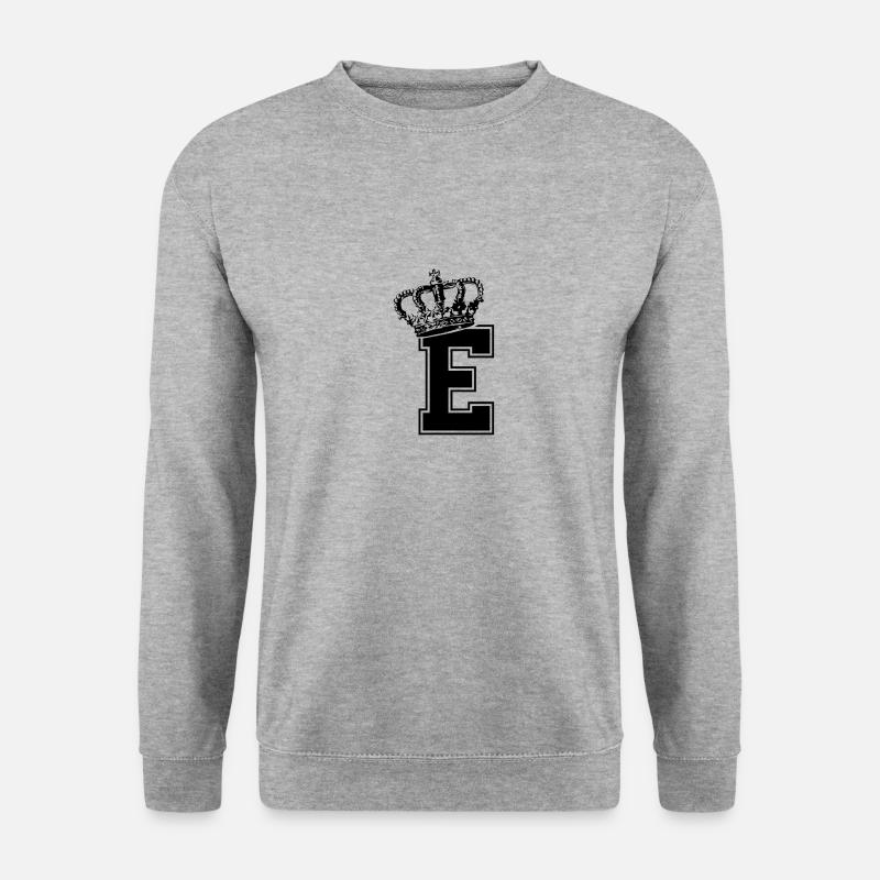 Buchstabe E King - Unisex Pullover - Weißgrau meliert