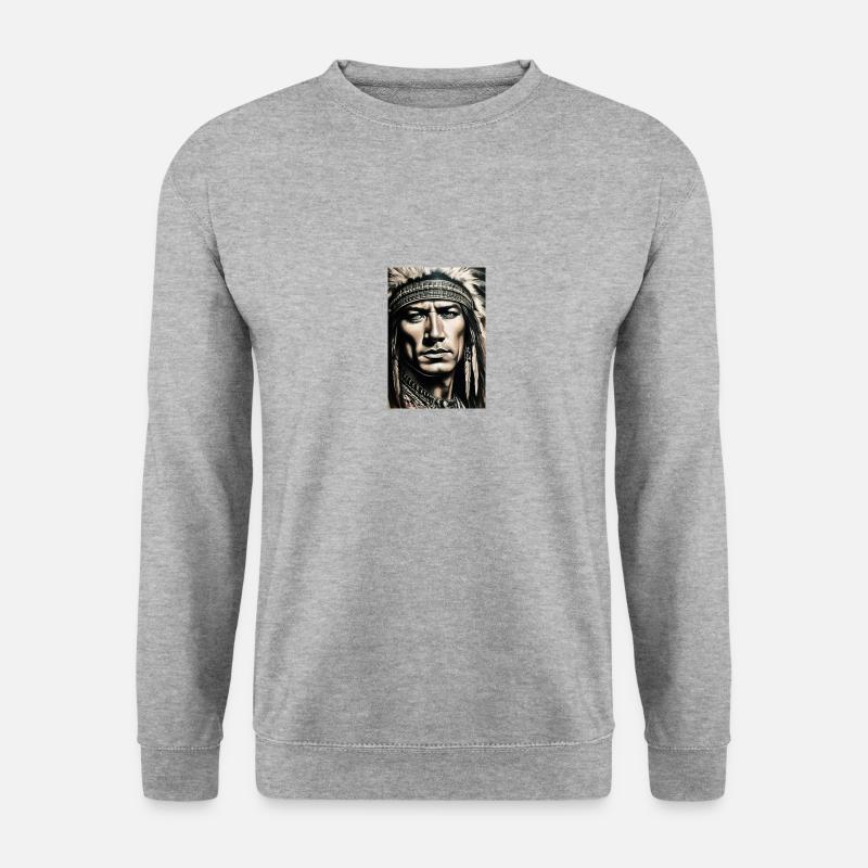 Winnetou,Indian,Illustration,Graffiti,Brown - Unisex Sweatshirt - salt & pepper