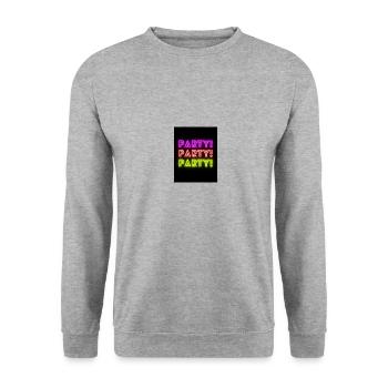 Party Shirt - Unisex Pullover - Weißgrau meliert - Vorne - Alina (178cm) & Michal (187cm)