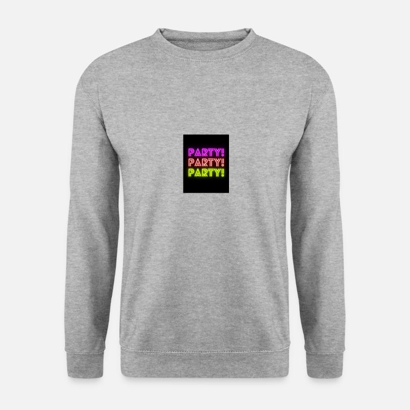 Party Shirt - Unisex Pullover - Weißgrau meliert