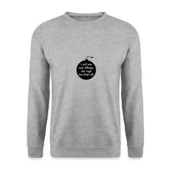 Exploser de sérénité - Dicton souabe - Sweat-shirt Unisexe - gris chiné - Devant - Alina (178cm) & Michal (187cm)