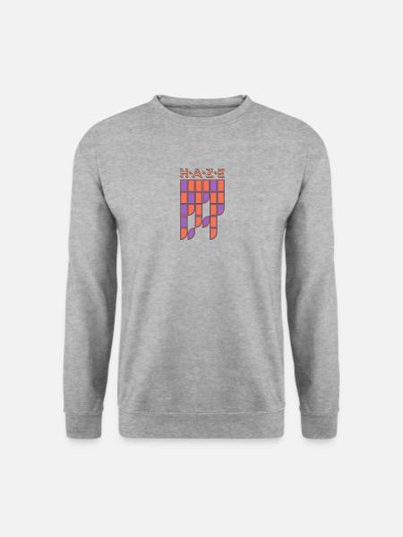 Schriftzug grafisch - Unisex Pullover - Weißgrau meliert