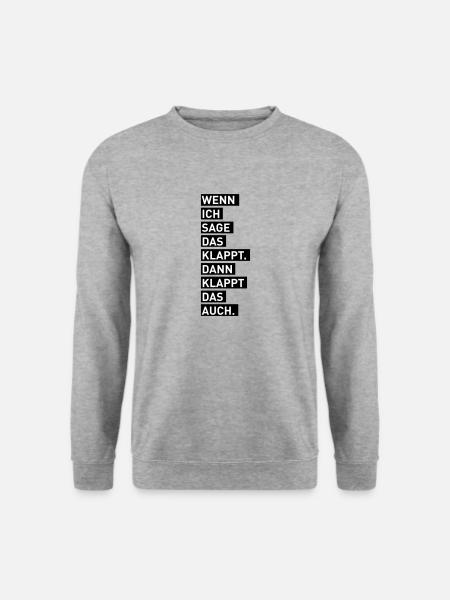 Das Klappt - Unisex Pullover - Weißgrau meliert