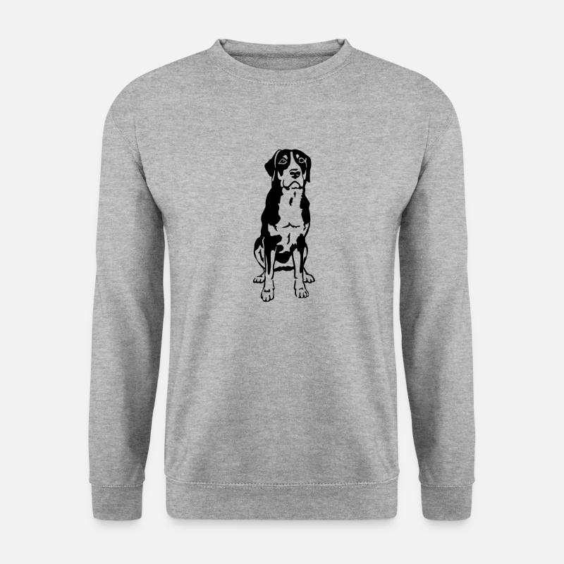 Sennenhund - Unisex Pullover - Weißgrau meliert