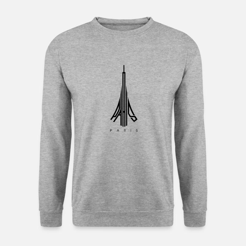 Paris - Unisex Pullover - Weißgrau meliert