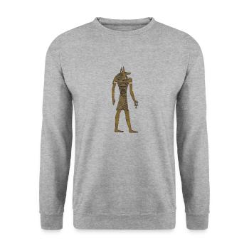 Ägypten Ägypten Isis Pharaonen Pharaonen Pyramide Afrika - Unisex Pullover - Weißgrau meliert - Vorne - Alina (178cm) & Michal (187cm)