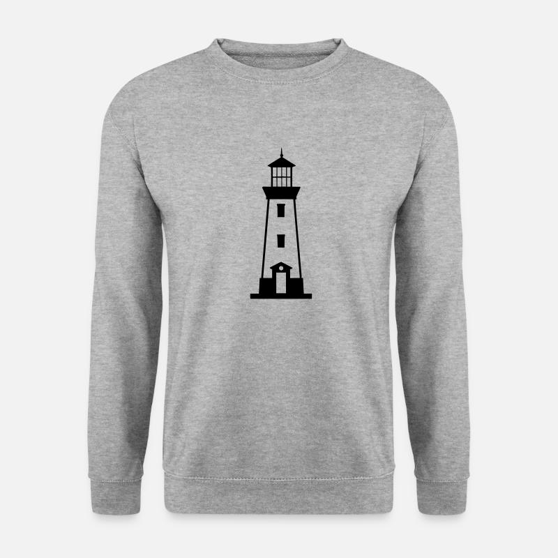 Leuchtturm - Unisex Pullover - Weißgrau meliert
