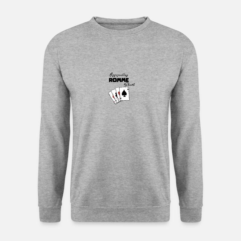 Romme Offizielles Shirt - Unisex Pullover - Weißgrau meliert