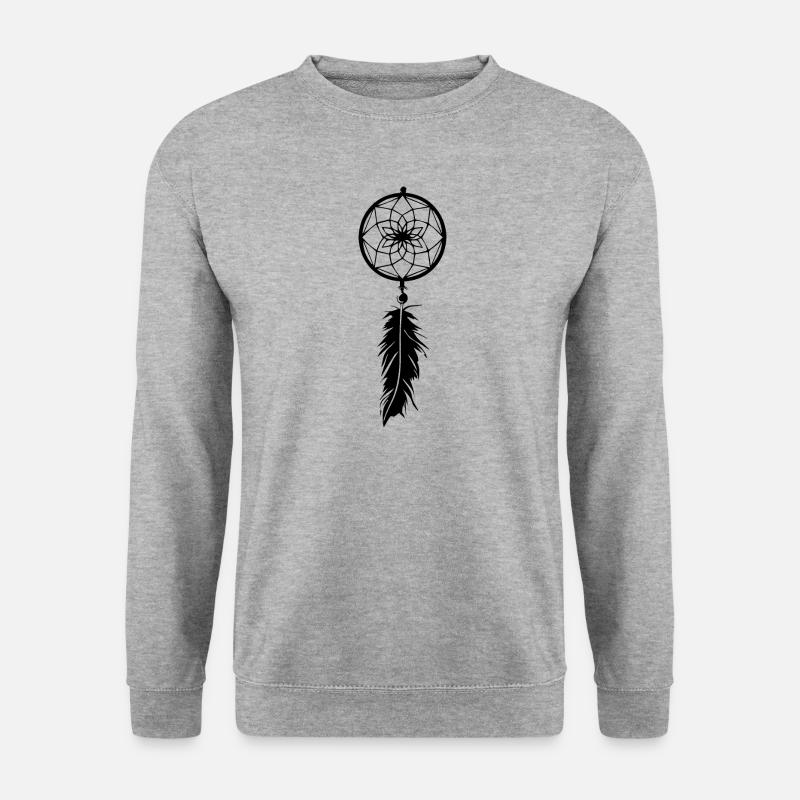 Traumfänger - Unisex Pullover - Weißgrau meliert