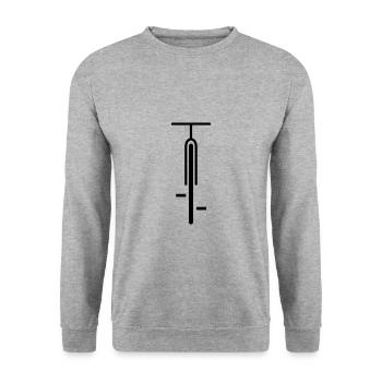 Fahrrad minimal - Unisex Pullover - Weißgrau meliert - Vorne - Alina (178cm) & Michal (187cm)