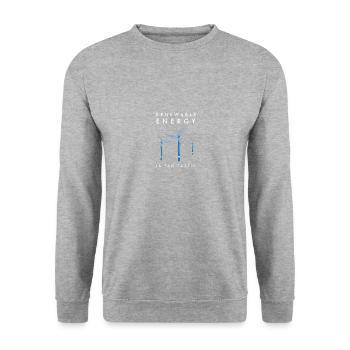 Éolienne protection du climat Transition énergétique Protection de l’environnement - Sweat-shirt Unisexe - gris chiné - Devant - Alina (178cm) & Michal (187cm)